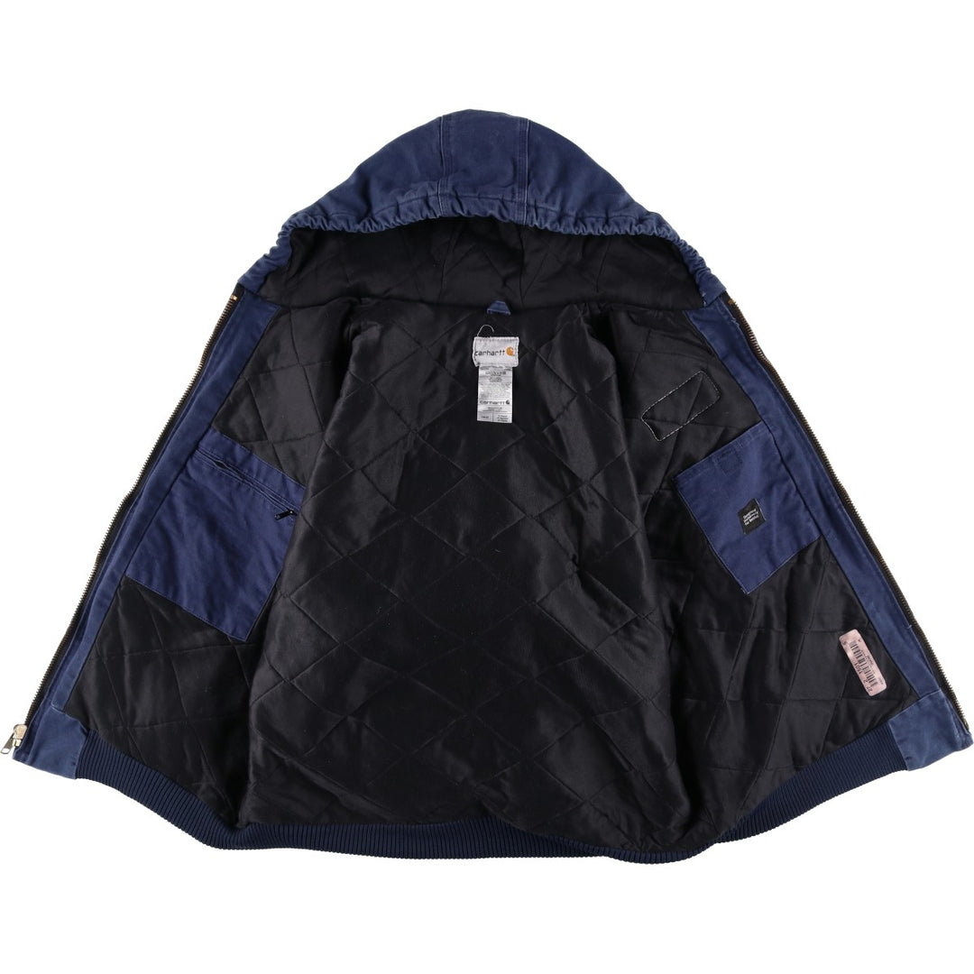 Carhartt Active Jacket, Padded Duck Full-Zip Hoodie, Men's XL cotton navy blue type Vintage Second Hand