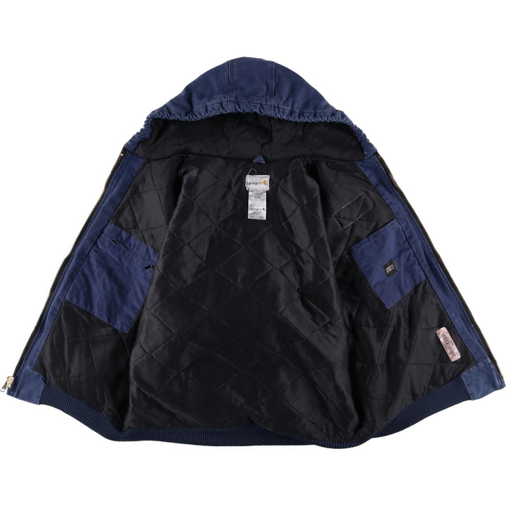 Carhartt Active Jacket, Padded Duck Full-Zip Hoodie, Men's XL cotton navy blue type Vintage Second Hand