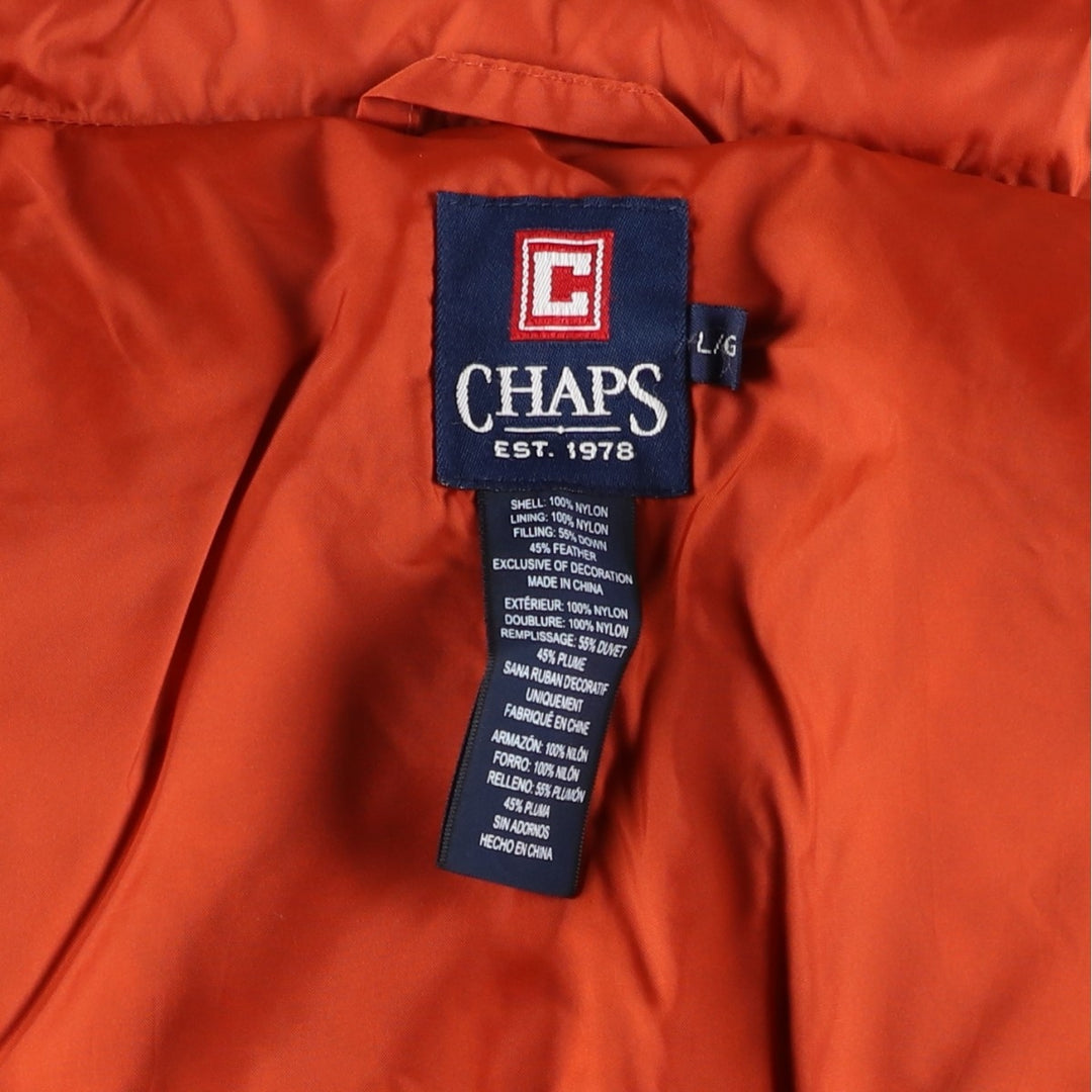 Chaps CHAPS Down Jacket Men's Size L Nylon orange type Vintage Second Hand
