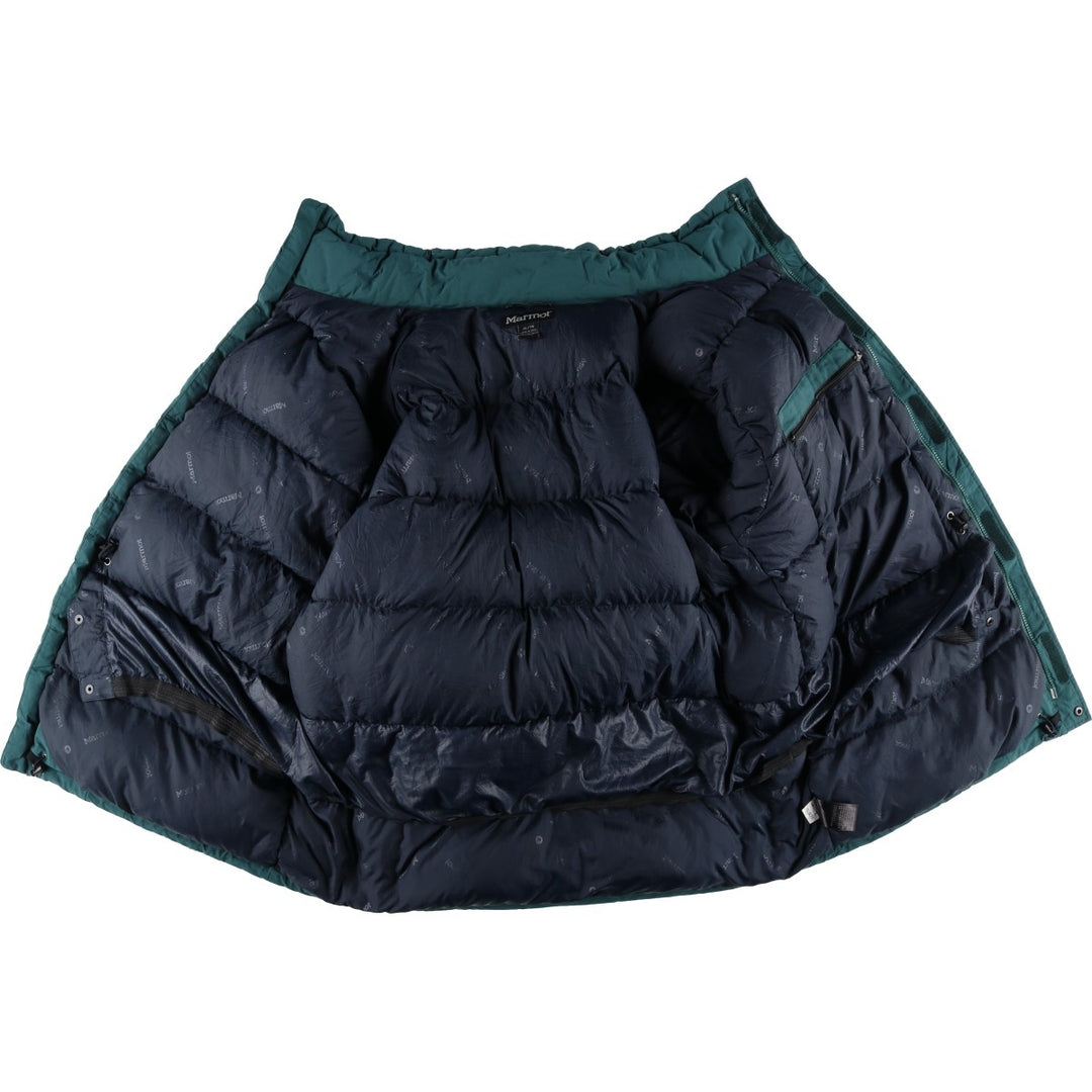 2000'S Marmot 650 Fill Power Goose Down Jacket, Men's XL Nylon green type Vintage Second Hand