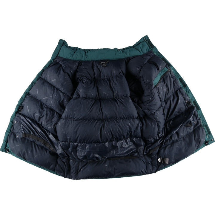 2000'S Marmot 650 Fill Power Goose Down Jacket, Men's XL Nylon green type Vintage Second Hand