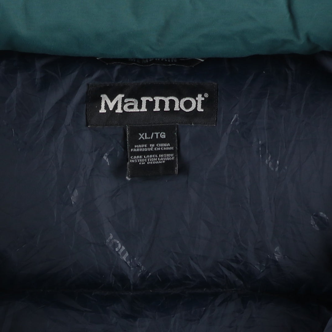 2000'S Marmot 650 Fill Power Goose Down Jacket, Men's XL Nylon green type Vintage Second Hand