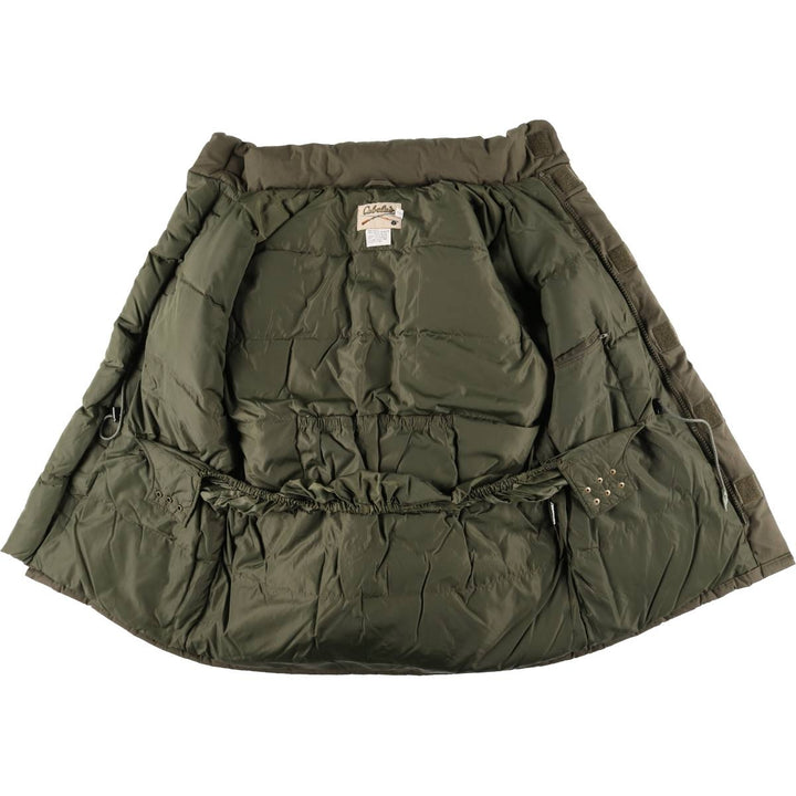 Vintage 70s-80'S Cabelas goose down jacket, size M, men's polyester Khaki type Vintage Second Hand
