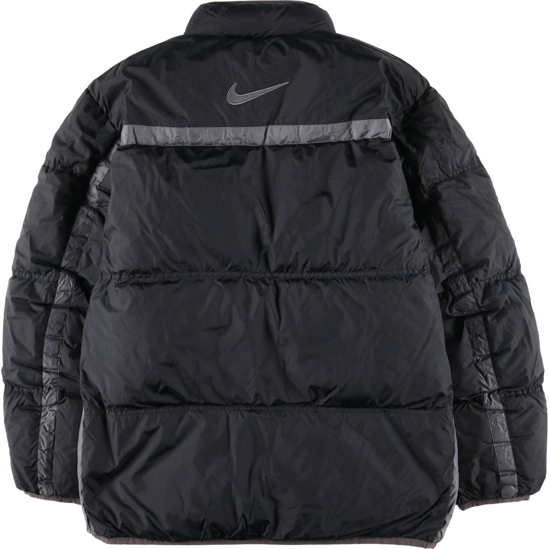 2000'S Nike Down Jacket, Men's Size L, Full Zip polyester black type Vintage Second Hand