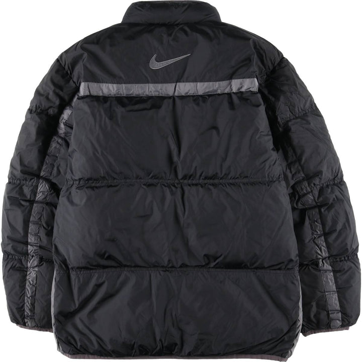 2000'S Nike Down Jacket, Men's Size L, Full Zip polyester black type Vintage Second Hand