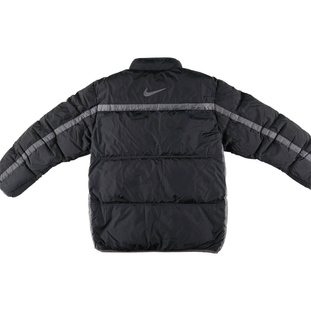 2000'S Nike Down Jacket, Men's Size L, Full Zip polyester black type Vintage Second Hand