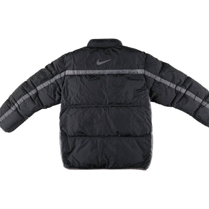 2000'S Nike Down Jacket, Men's Size L, Full Zip polyester black type Vintage Second Hand