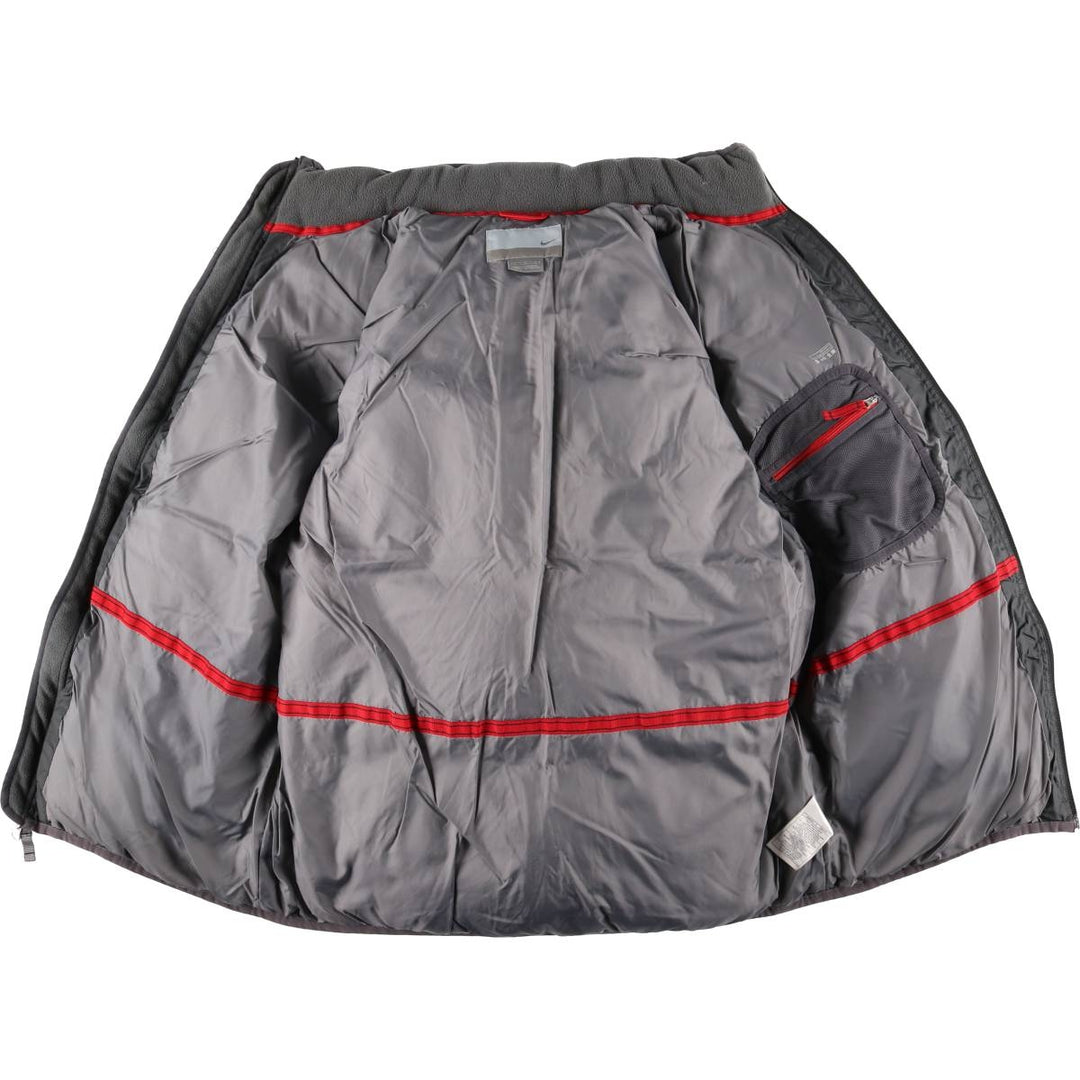 2000'S Nike Down Jacket, Men's Size L, Full Zip polyester black type Vintage Second Hand