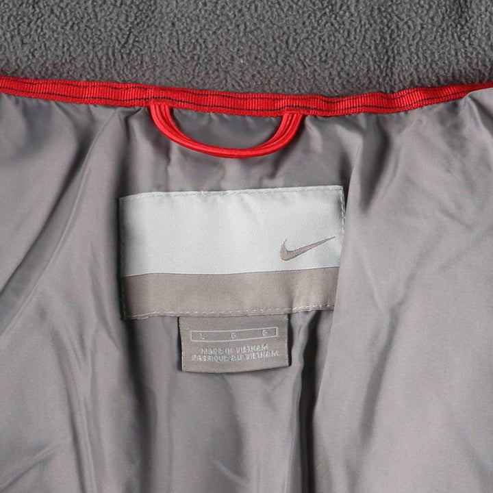 2000'S Nike Down Jacket, Men's Size L, Full Zip polyester black type Vintage Second Hand