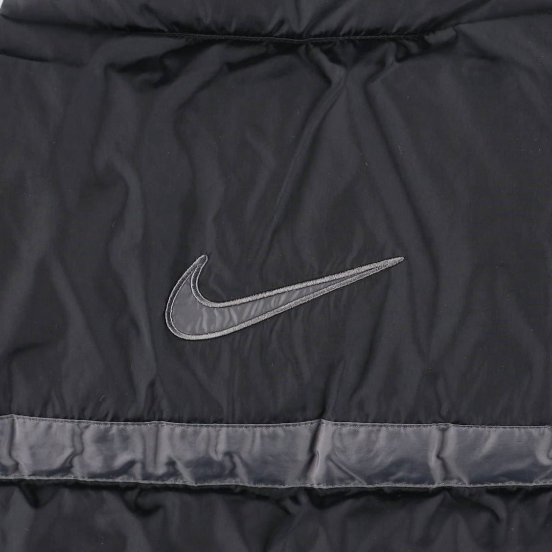 2000'S Nike Down Jacket, Men's Size L, Full Zip polyester black type Vintage Second Hand