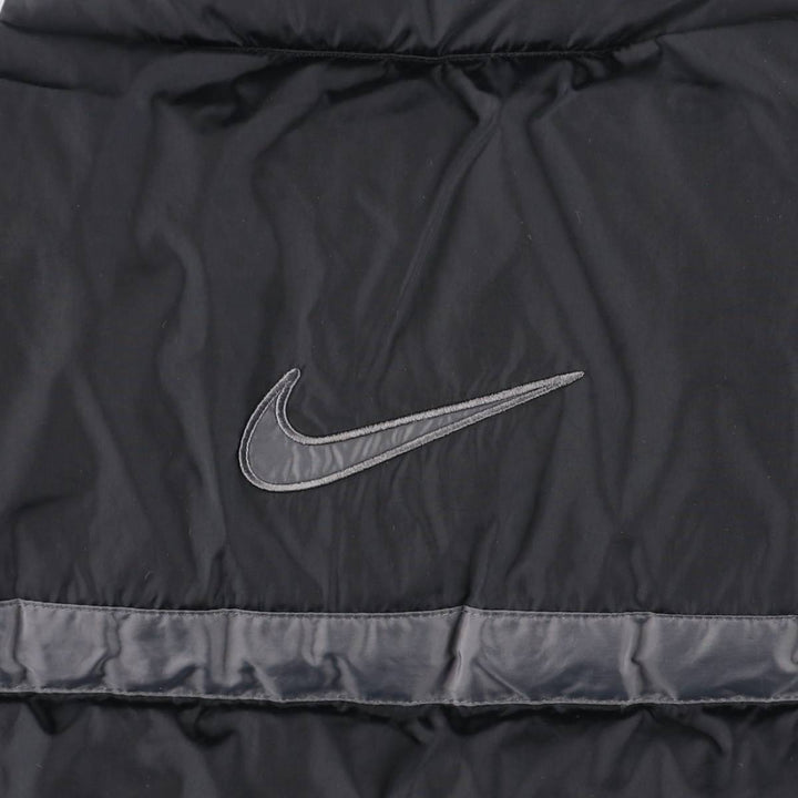 2000'S Nike Down Jacket, Men's Size L, Full Zip polyester black type Vintage Second Hand