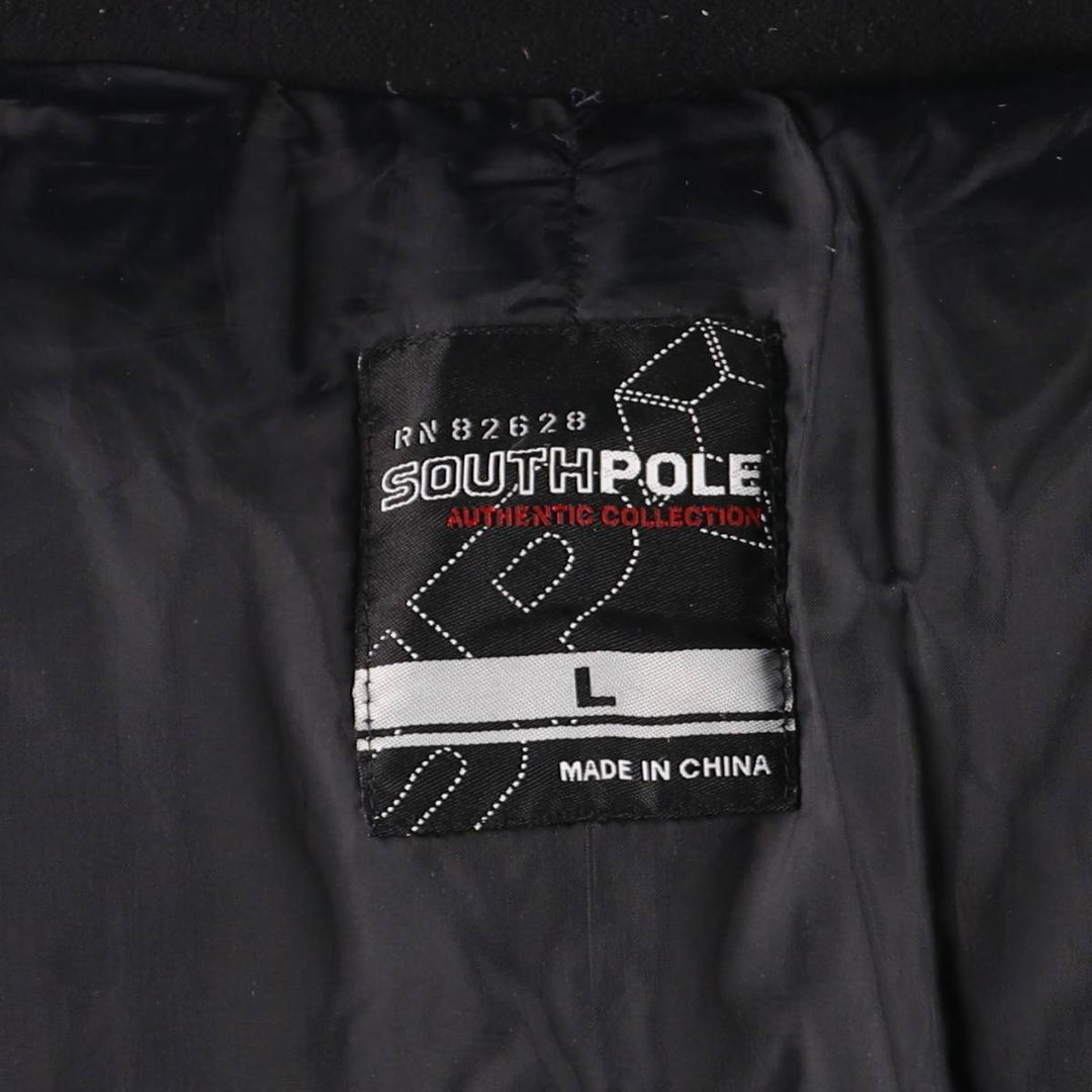 South Pole Down Jacket, Men's Size L Polyurethane Coated Nylon black type Vintage Second Hand