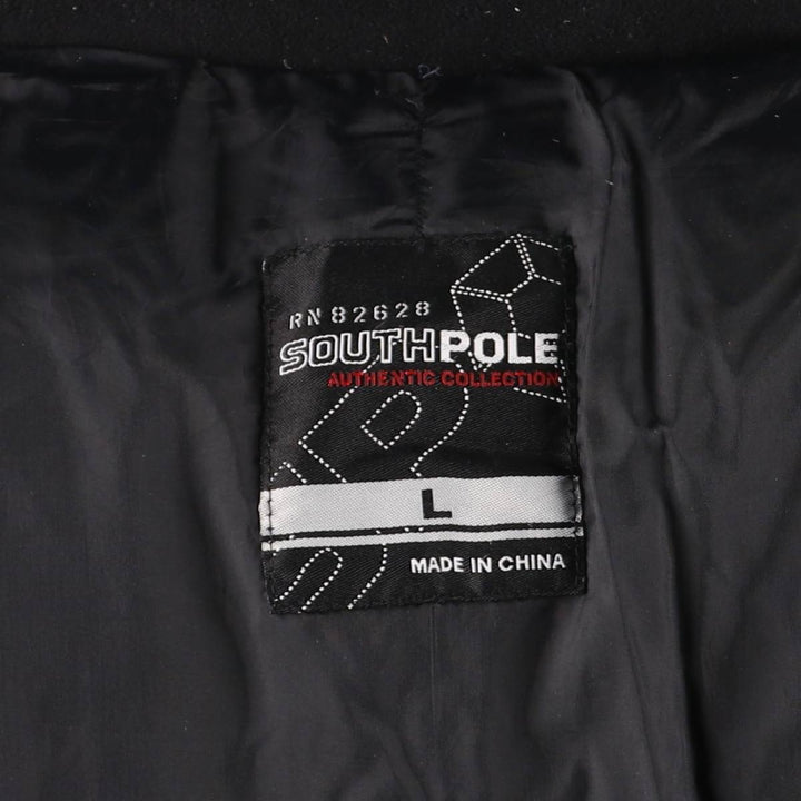 South Pole Down Jacket, Men's Size L Polyurethane Coated Nylon black type Vintage Second Hand