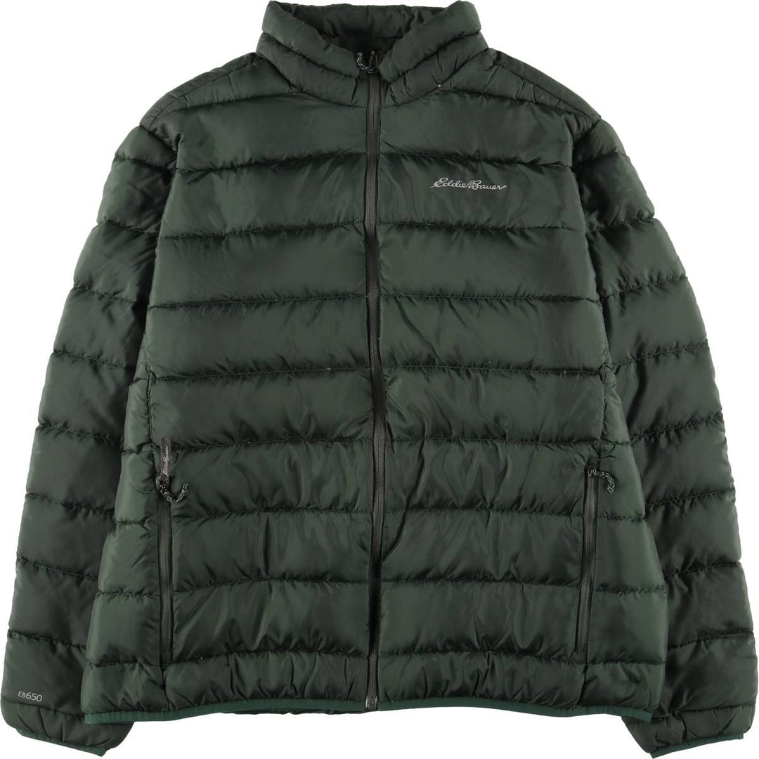Eddie Bauer 650 Fill Power Down Jacket, Men's XL polyester green type Vintage Second Hand