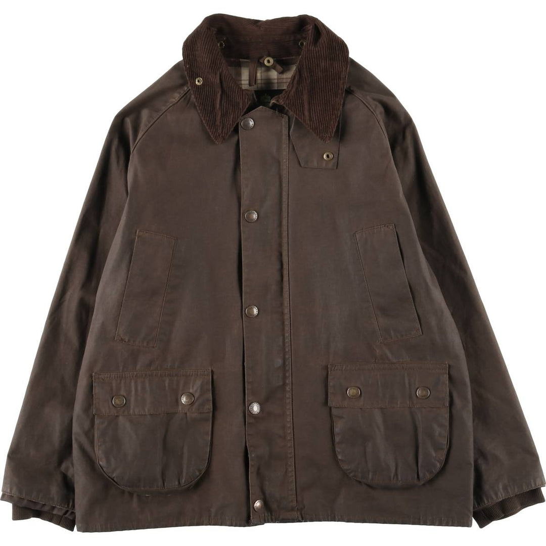 Vintage 80s-90'S Barbour Bedale 3-Warrant waxed cotton oiled jacket, made in England, size M. cotton brown type Vintage Second Hand