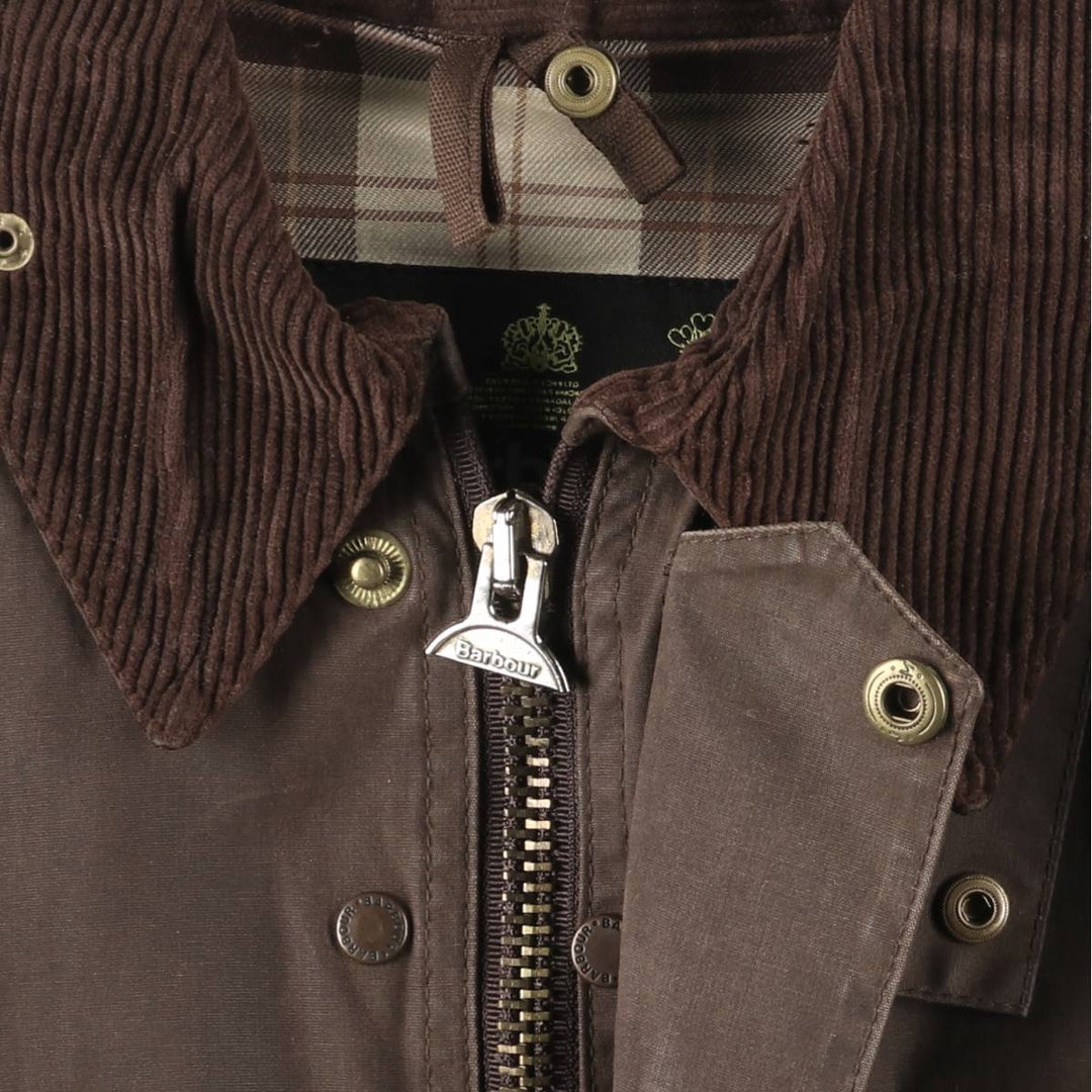 Vintage 80s-90'S Barbour Bedale 3-Warrant waxed cotton oiled jacket, made in England, size M. cotton brown type Vintage Second Hand