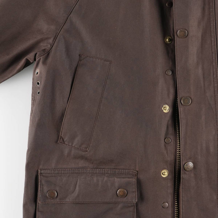 Vintage 80s-90'S Barbour Bedale 3-Warrant waxed cotton oiled jacket, made in England, men's size L cotton brown type Vintage Second Hand