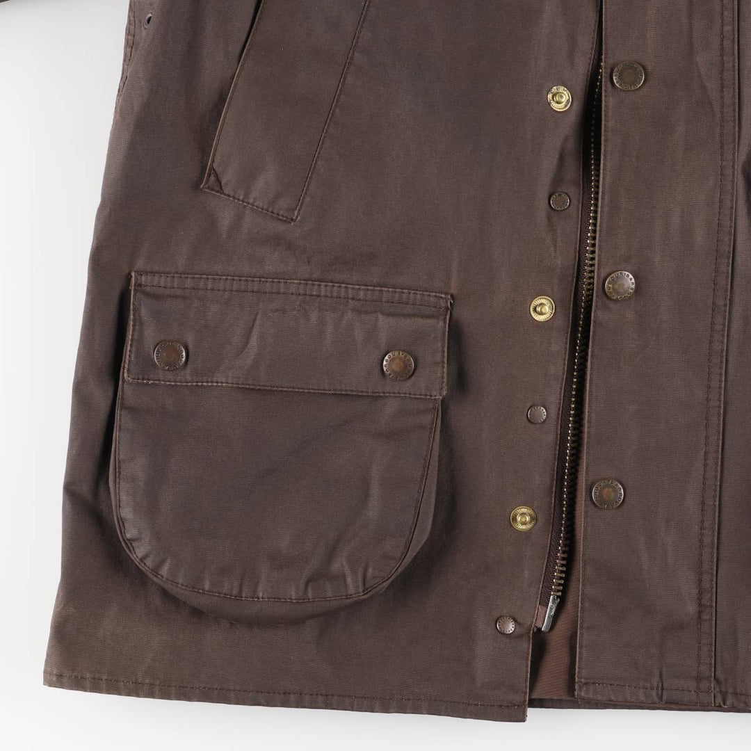 Vintage 80s-90'S Barbour Bedale 3-Warrant waxed cotton oiled jacket, made in England, men's size L cotton brown type Vintage Second Hand