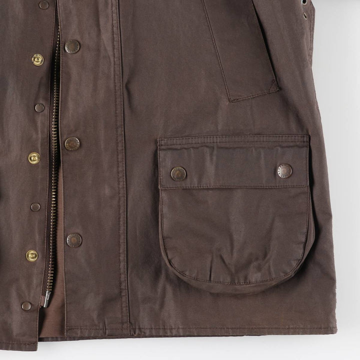 Vintage 80s-90'S Barbour Bedale 3-Warrant waxed cotton oiled jacket, made in England, men's size L cotton brown type Vintage Second Hand