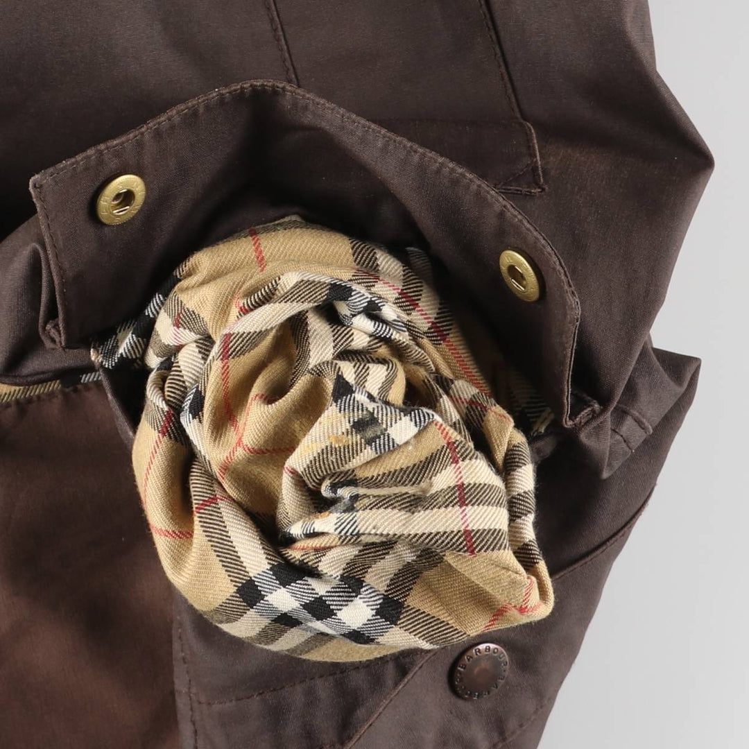 Vintage 80s-90'S Barbour Bedale 3-Warrant waxed cotton oiled jacket, made in England, men's size L cotton brown type Vintage Second Hand