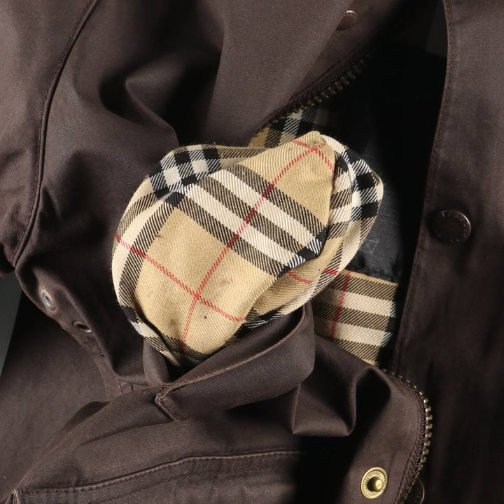 Vintage 80s-90'S Barbour Bedale 3-Warrant waxed cotton oiled jacket, made in England, men's size L cotton brown type Vintage Second Hand