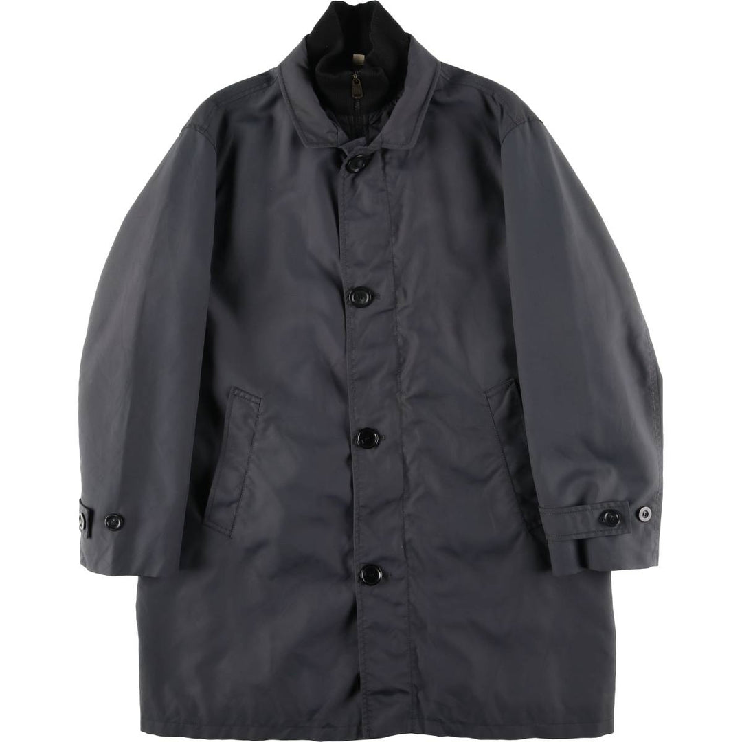 Burberry's BURBERRY LONDON padded Balmacaan coat, women's size XL polyamide Charcoal Vintage Second Hand