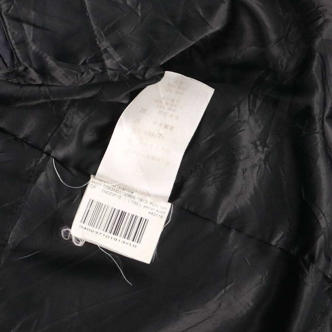 Burberry's BURBERRY LONDON padded Balmacaan coat, women's size XL polyamide Charcoal Vintage Second Hand