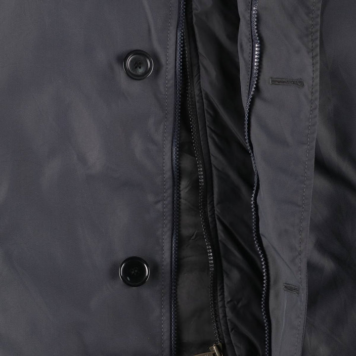 Burberry's BURBERRY LONDON padded Balmacaan coat, women's size XL polyamide Charcoal Vintage Second Hand