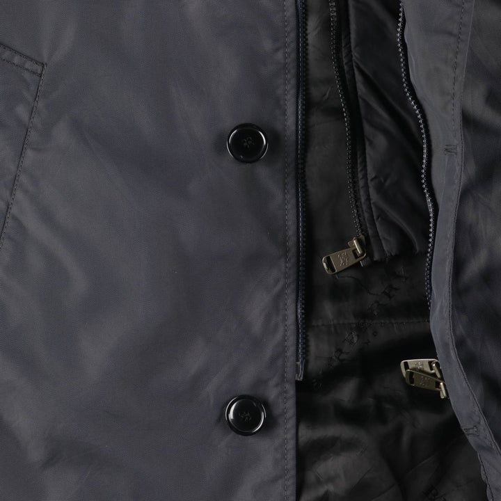 Burberry's BURBERRY LONDON padded Balmacaan coat, women's size XL polyamide Charcoal Vintage Second Hand