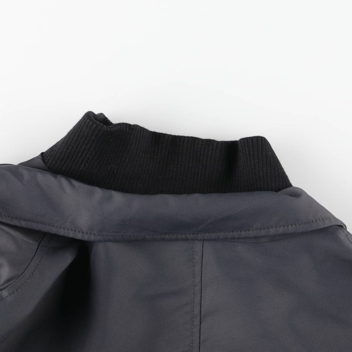 Burberry's BURBERRY LONDON padded Balmacaan coat, women's size XL polyamide Charcoal Vintage Second Hand