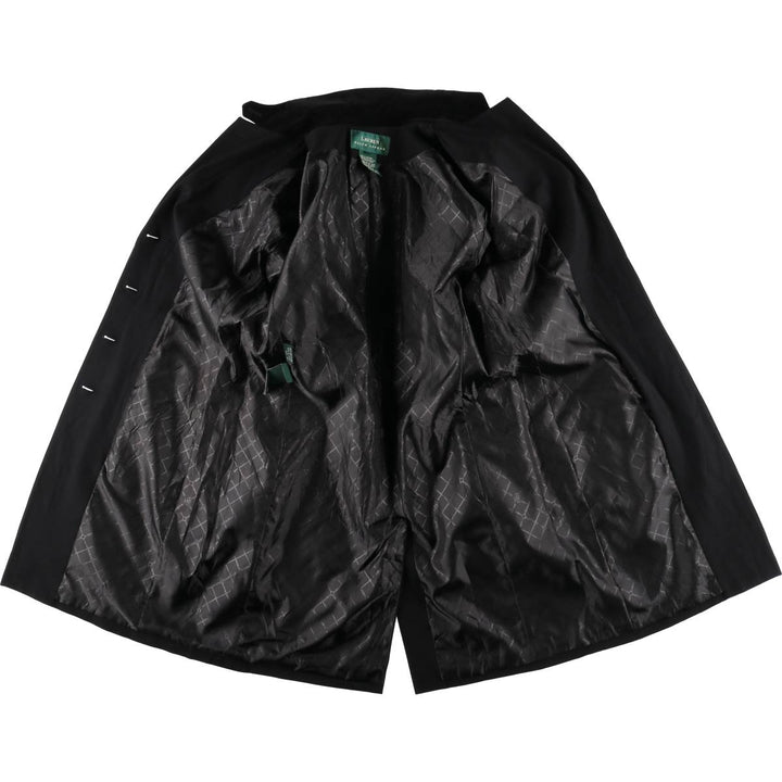 Ralph Lauren Lauren Long Wool Tailored Jacket, Women's Size L wool black type Vintage Second Hand