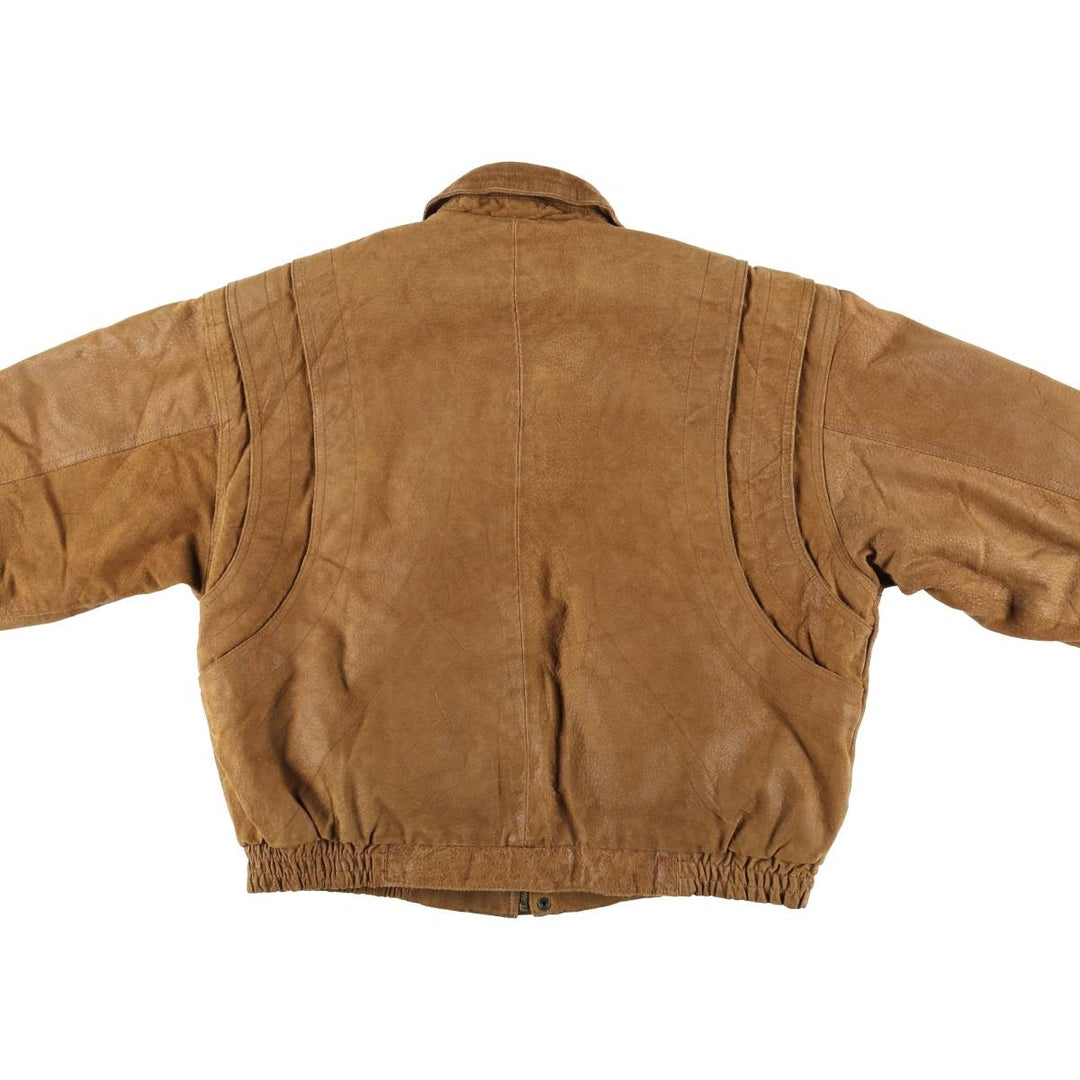 ADVENTURE BOUND Suede Leather Jacket, Men's Size L Genuine Leather Suede Leather brown type Vintage Second Hand