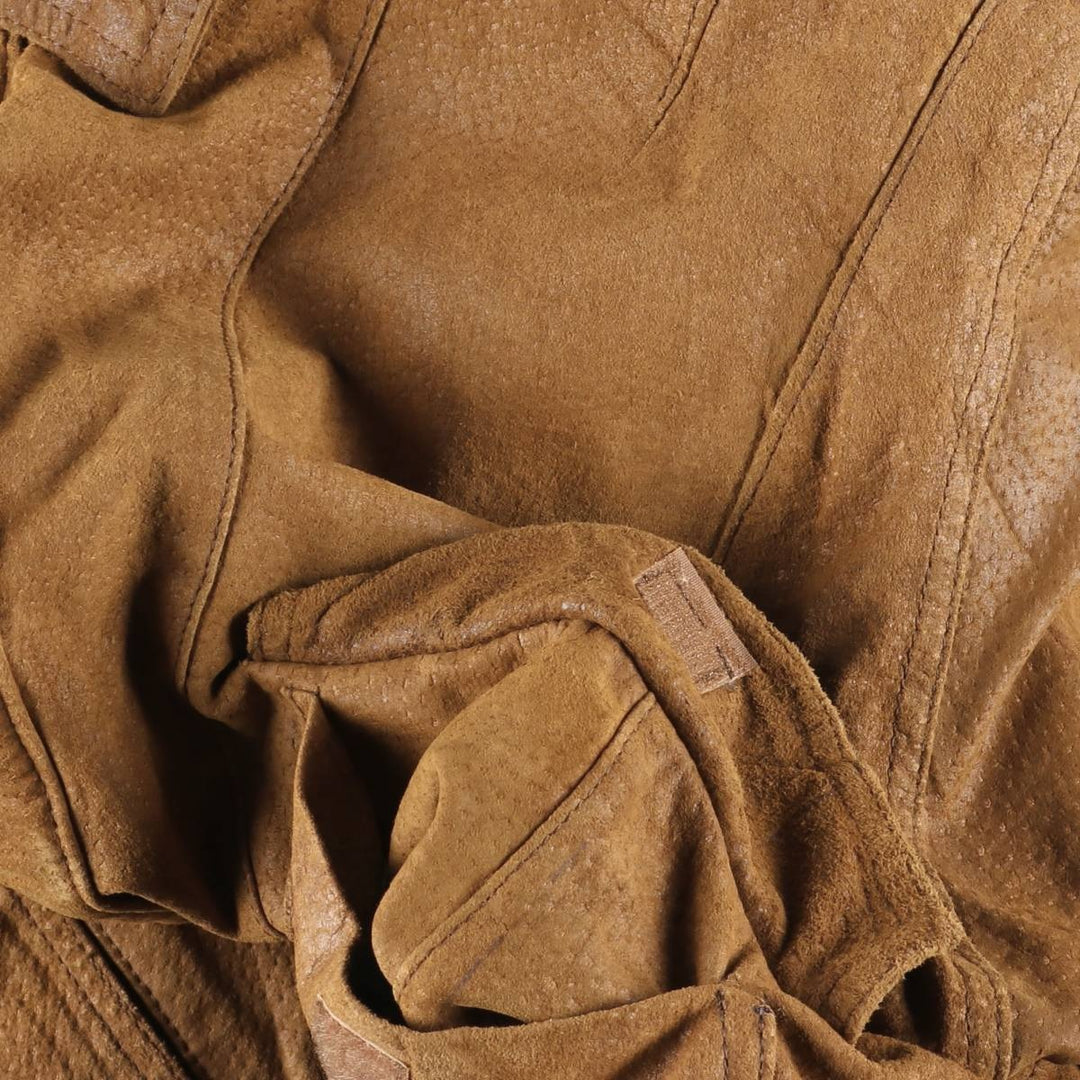 ADVENTURE BOUND Suede Leather Jacket, Men's Size L Genuine Leather Suede Leather brown type Vintage Second Hand