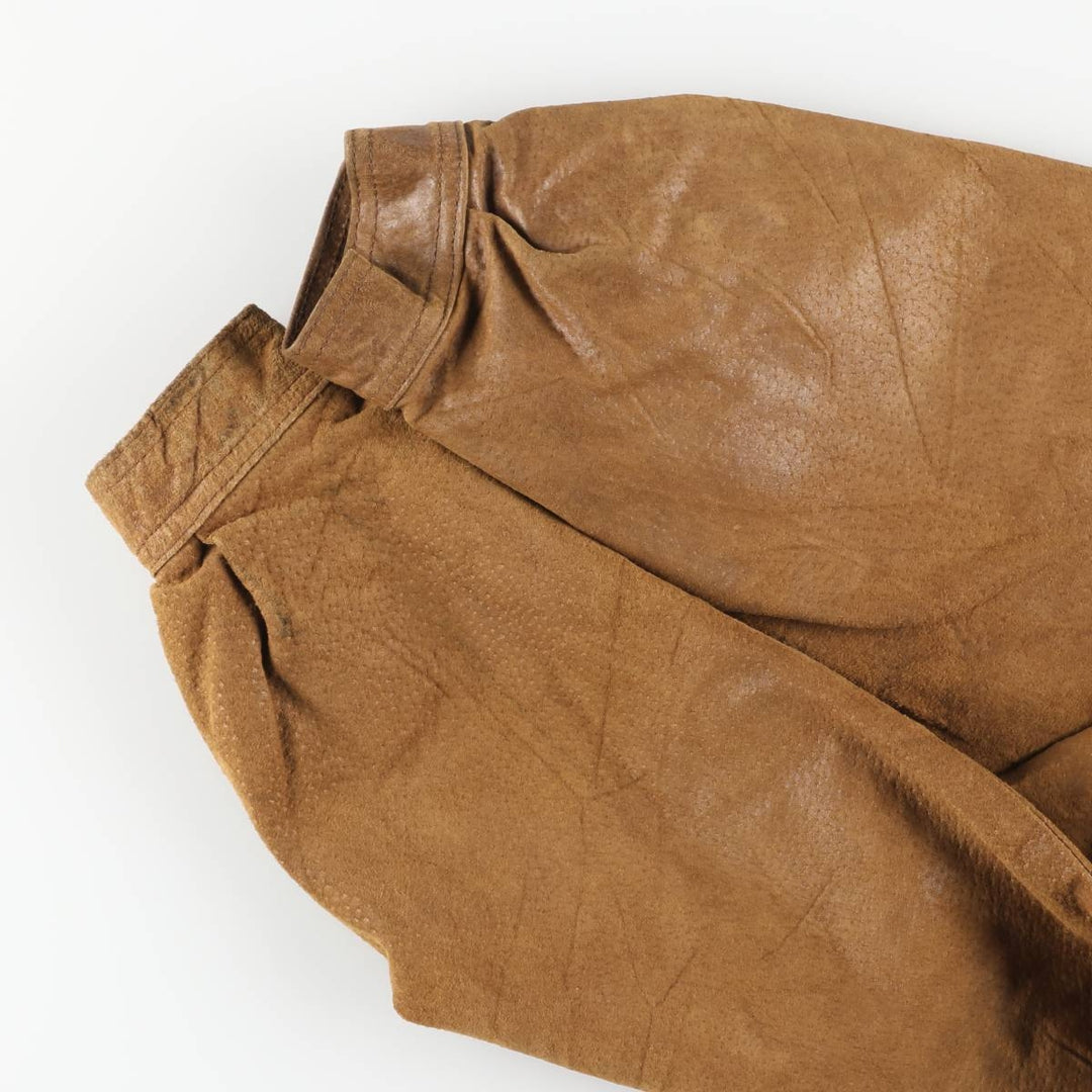 ADVENTURE BOUND Suede Leather Jacket, Men's Size L Genuine Leather Suede Leather brown type Vintage Second Hand
