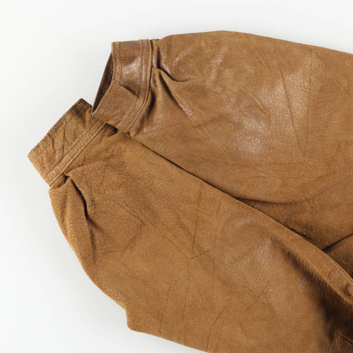 ADVENTURE BOUND Suede Leather Jacket, Men's Size L Genuine Leather Suede Leather brown type Vintage Second Hand