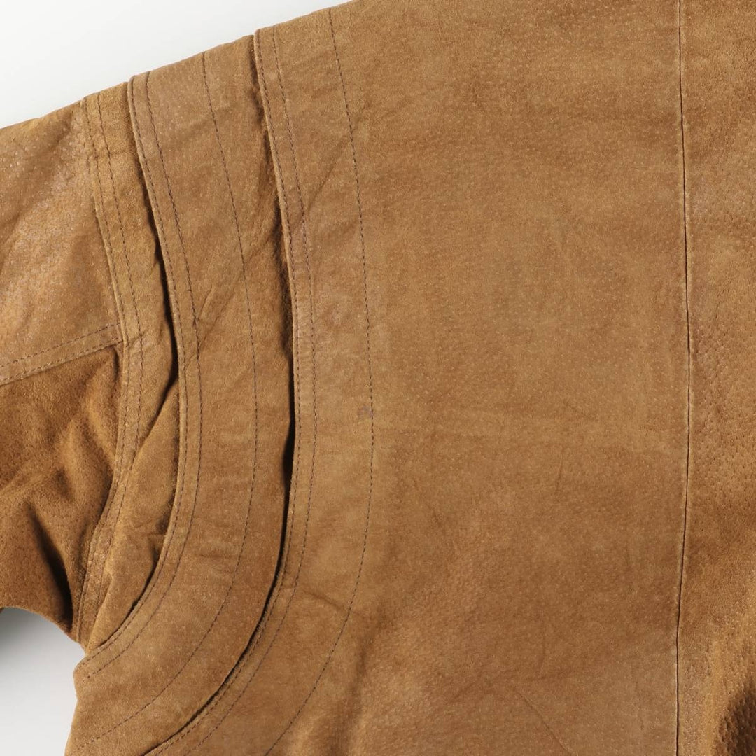 ADVENTURE BOUND Suede Leather Jacket, Men's Size L Genuine Leather Suede Leather brown type Vintage Second Hand