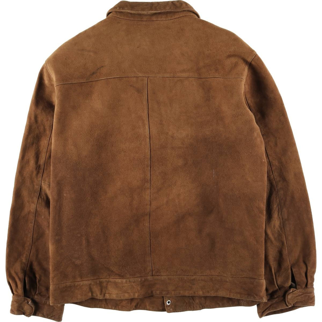 Wilsons Leather Swing Top Suede Leather Sports Jacket, Men's Size XL Genuine Leather Suede Leather brown type Vintage Second Hand