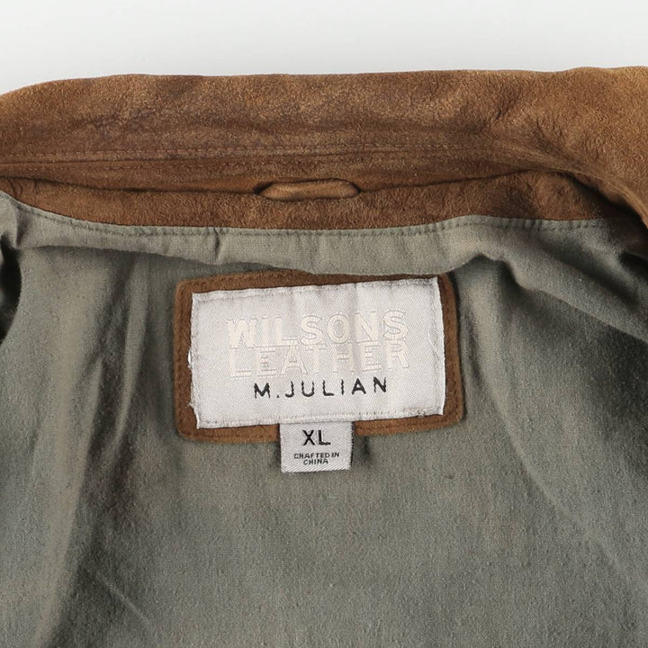 Wilsons Leather Swing Top Suede Leather Sports Jacket, Men's Size XL Genuine Leather Suede Leather brown type Vintage Second Hand