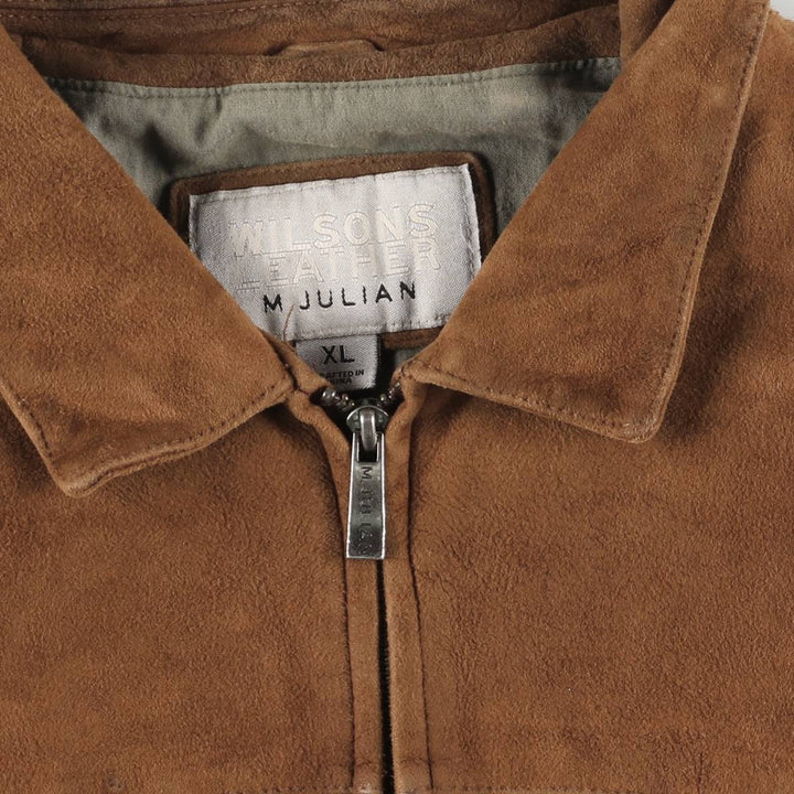 Wilsons Leather Swing Top Suede Leather Sports Jacket, Men's Size XL Genuine Leather Suede Leather brown type Vintage Second Hand