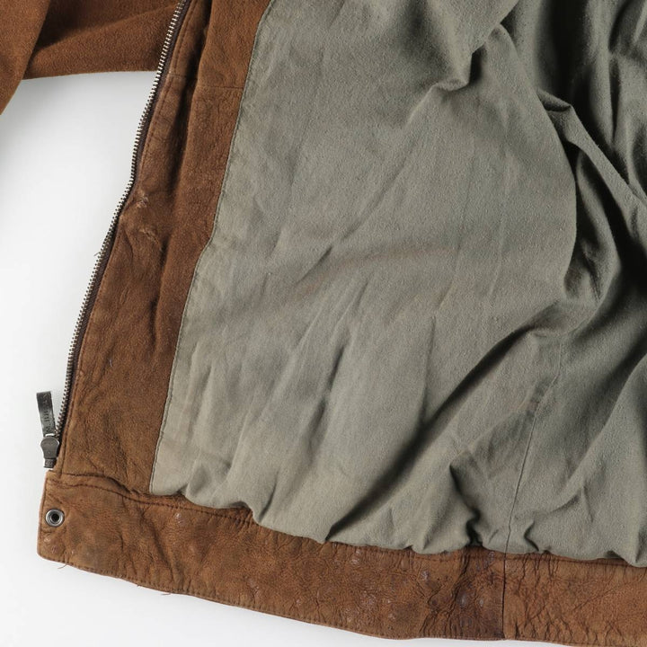 Wilsons Leather Swing Top Suede Leather Sports Jacket, Men's Size XL Genuine Leather Suede Leather brown type Vintage Second Hand