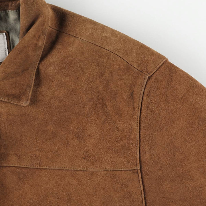 Wilsons Leather Swing Top Suede Leather Sports Jacket, Men's Size XL Genuine Leather Suede Leather brown type Vintage Second Hand