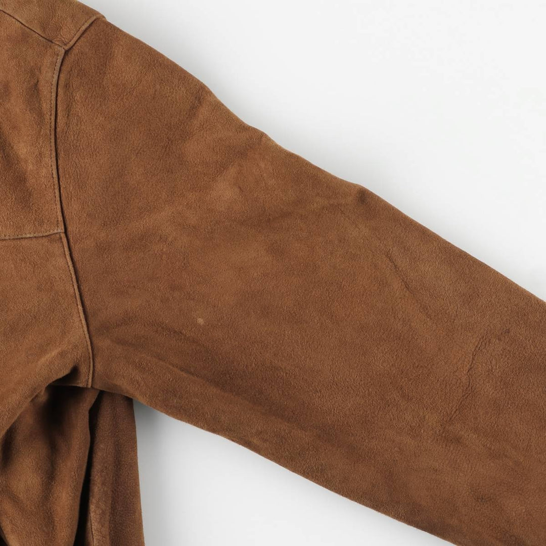Wilsons Leather Swing Top Suede Leather Sports Jacket, Men's Size XL Genuine Leather Suede Leather brown type Vintage Second Hand