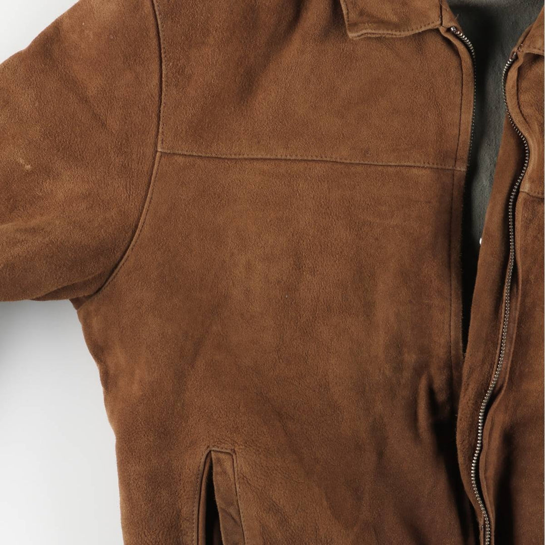Wilsons Leather Swing Top Suede Leather Sports Jacket, Men's Size XL Genuine Leather Suede Leather brown type Vintage Second Hand