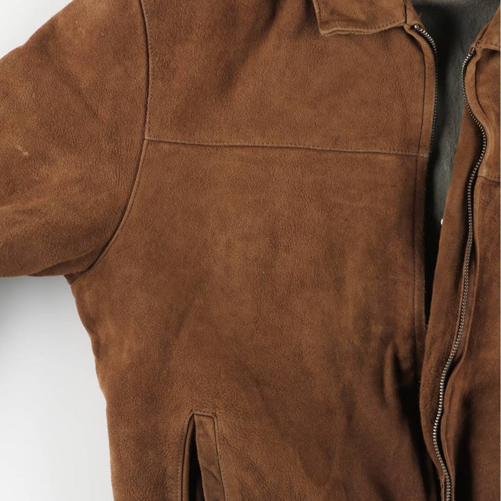Wilsons Leather Swing Top Suede Leather Sports Jacket, Men's Size XL Genuine Leather Suede Leather brown type Vintage Second Hand