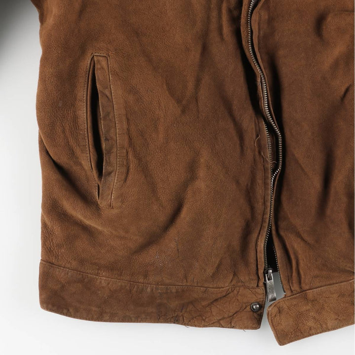 Wilsons Leather Swing Top Suede Leather Sports Jacket, Men's Size XL Genuine Leather Suede Leather brown type Vintage Second Hand