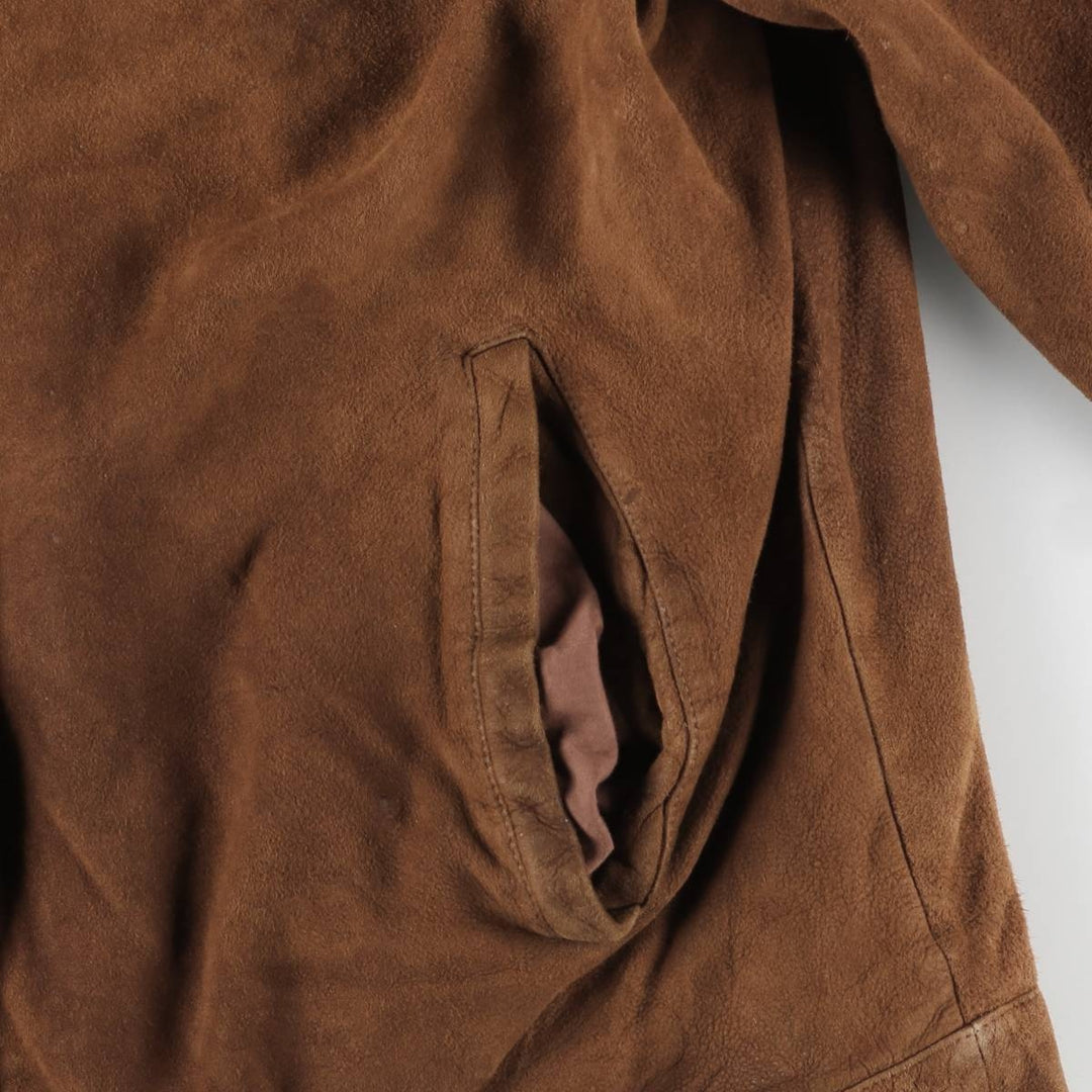 Wilsons Leather Swing Top Suede Leather Sports Jacket, Men's Size XL Genuine Leather Suede Leather brown type Vintage Second Hand