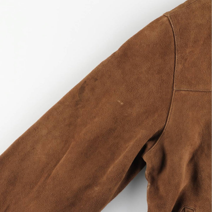 Wilsons Leather Swing Top Suede Leather Sports Jacket, Men's Size XL Genuine Leather Suede Leather brown type Vintage Second Hand