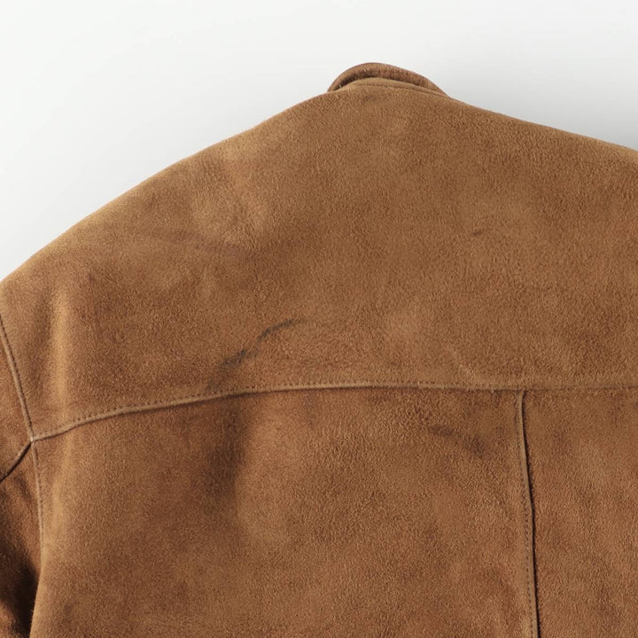 Wilsons Leather Swing Top Suede Leather Sports Jacket, Men's Size XL Genuine Leather Suede Leather brown type Vintage Second Hand