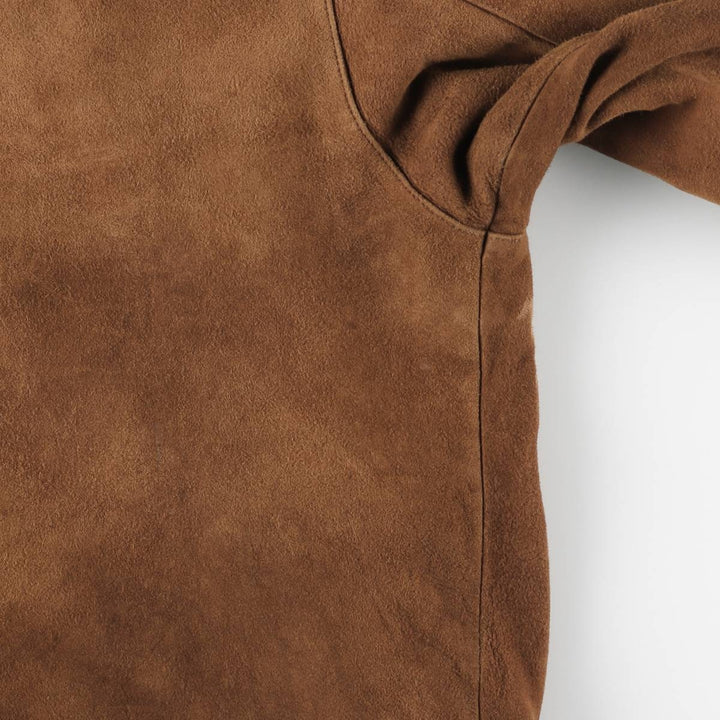 Wilsons Leather Swing Top Suede Leather Sports Jacket, Men's Size XL Genuine Leather Suede Leather brown type Vintage Second Hand
