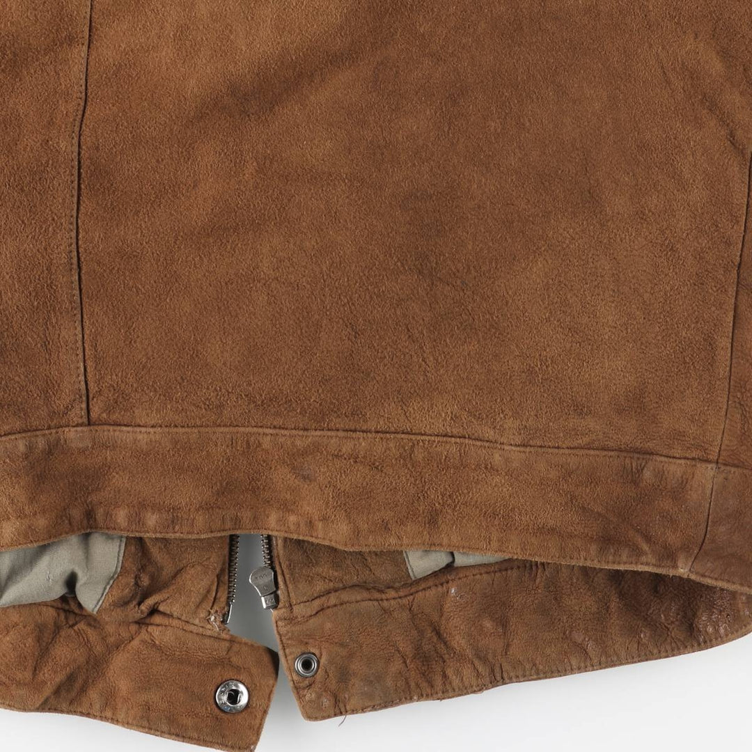 Wilsons Leather Swing Top Suede Leather Sports Jacket, Men's Size XL Genuine Leather Suede Leather brown type Vintage Second Hand